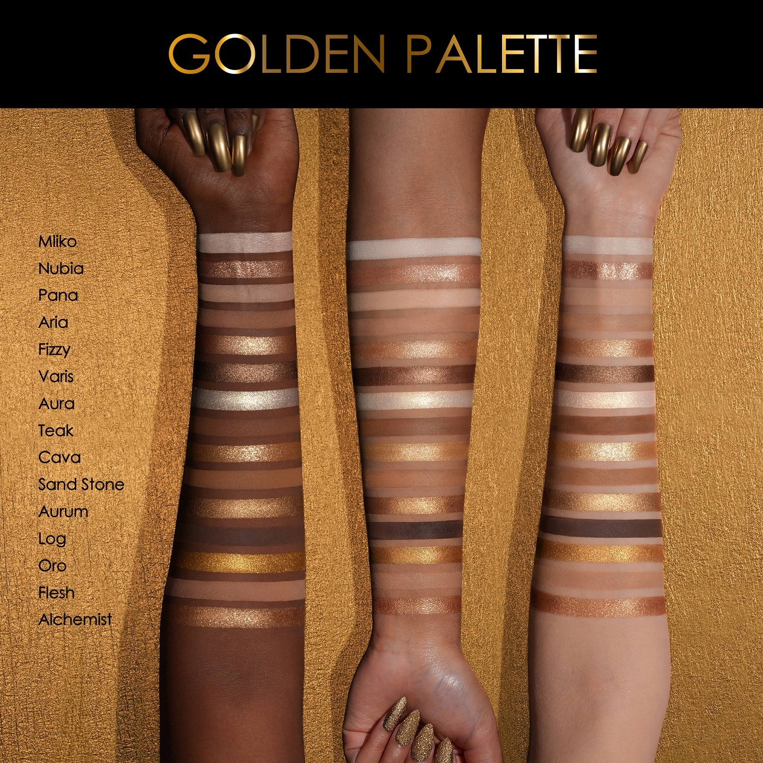 GOLDEN EYESHADOW PALETTE (PALETA DE SOMBRAS PARA OJOS)
